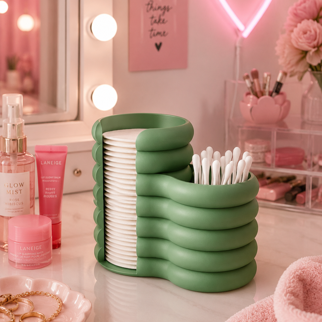 KODA Cotton Swab & Pad Holder | Bathroom Organizer