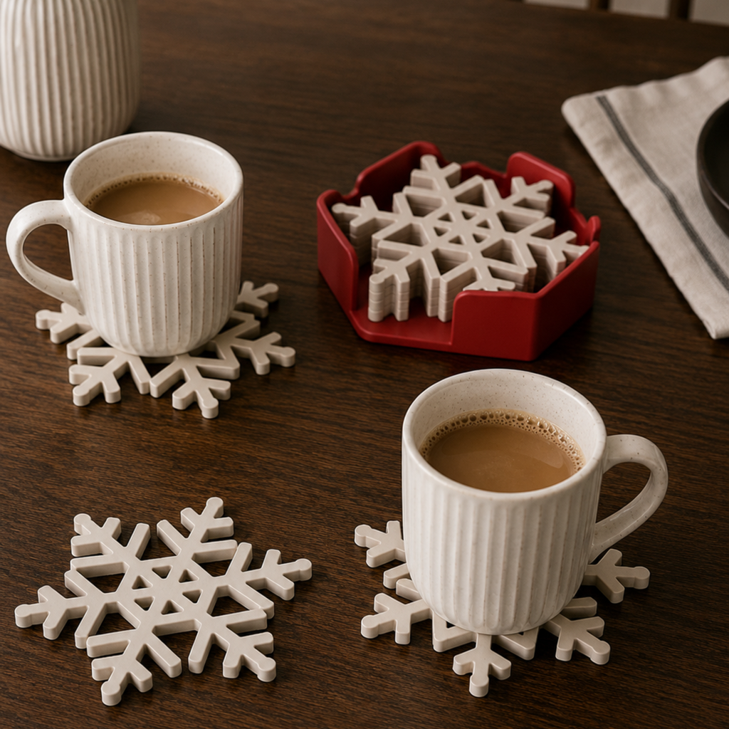 Frost | Snowflake Coaster Set